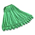 Mop Heads | Rubbermaid Commercial FGT81306GR00 1 in. Headband Microfiber Tube Wet Mop - Green image number 2