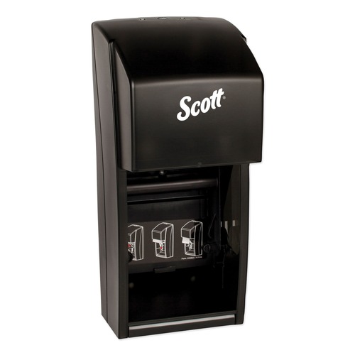 Toilet Tissue Dispensers | Scott 09021 Essential 6 in. x 6.6 in. x 13.6 in. Plastic Tissue Dispenser - Smoke (1/Carton) image number 0