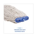 Mop Heads | Boardwalk BWK720C 20 oz. Economical Lie-Flat Cotton Fiber Mop Head - White (12/Carton) image number 7