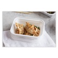Food Containers & Lids | Pactiv Corp. NC818 Newspring VERSAtainer 4.5 x 5.5 x 2.12 12 oz Rectangular Plastic Microwavable Containers - White/Clear (150/Carton) image number 1