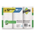 Perforated Roll & Hand Towels | Bounty 80798314 Select-a-Size 6 in. x 11 in. 2-Ply Kitchen Roll Paper Towels - White (6/Carton) image number 2