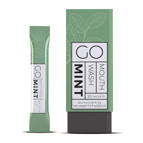 Oral Care | Go Mouthwash MW20 0.37 oz Individual Mouthwash Packets - Mint Flavor (20/Pack) image number 0