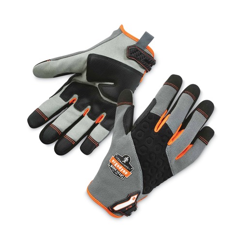 Gloves & Glove Accessories | Ergodyne 17046 ProFlex 710 Heavy-Duty Mechanics Gloves Gray 2X-Large Pair image number 0