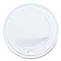 Cup Lids | SOLO TL31R2-0007 Traveler Cappuccino Style Dome Lid Fits 10 oz Cups - White (100/Pack, 10 Packs/Carton) image number 5
