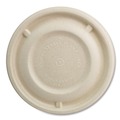 Food Containers & Lids | World Centric BBL-SC-12N-LF 4.7 in. Diameter Paper Fiber Lids for Bowls - Natural (500/Carton) image number 0
