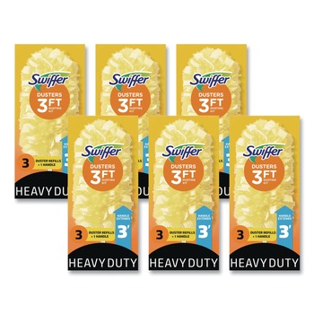 Swiffer 82074 Heavy Duty Dusters with 3 ft. Extendable Handle (6/Carton)