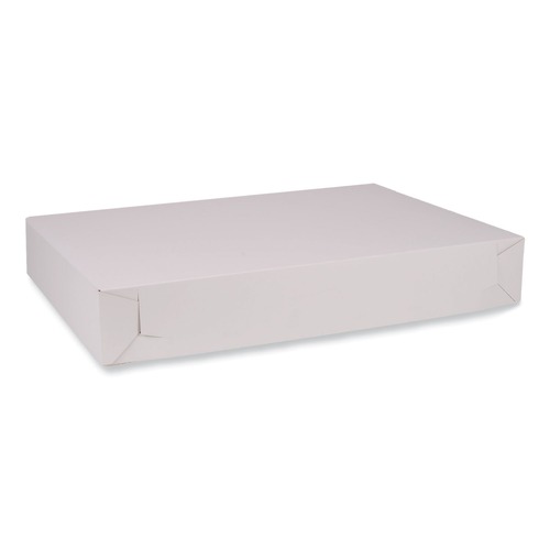 Bakery Boxes & Containers | SCT 1995 26 in. x 18.5 in. x 4 in. Paper Standard Bakery Boxes - White (50/Carton) image number 0