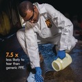 Cleaning Cloths & Wipes | Ansell KCC 44306 A40 Zipper Front Liquid and Particle Protection Coveralls - 3X-Large White (25/Carton) image number 3