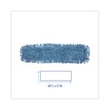 Mop Heads | Boardwalk BWK1136 36 in. x 5 in. Looped-End Cotton/ Synthetic Blend Dust Mop Head - Blue image number 2