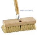 Brooms | Boardwalk BWK3210 10 in. Brush 2 in. White Tampico Bristles Deck Brush Head image number 4