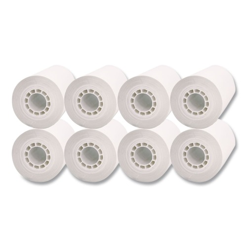 Perforated Roll & Hand Towels | PM Company 05217 3.13 in. x 230 ft. Direct Thermal Printing Thermal Paper Rolls - White (8/Pack) image number 0