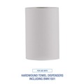 Perforated Roll & Hand Towels | Boardwalk BWK6250 8 in. x 350 ft. 1-Ply Hardwound Nonperforated Paper Towels - White (12/Carton) image number 4