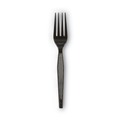 Disposable Forks | Dixie FH517 Heavyweight Plastic Cutlery Forks - Black (1000/Carton) image number 1