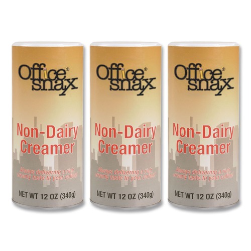 Creamers | Office Snax OFX00020G 12 oz Canister Reclosable Powdered Non-Dairy Creamer (3/Pack) image number 0