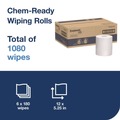 Cleaning Cloths & Wipes | Tork 192840 1-Ply 12 x 5.25 Chem-Ready Wiping Rolls - White (6/Carton) image number 2