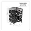 Condiment Organizers | Mind Reader MMTDR5-BLK 6.75 in. x 7 in. x 10 in. 5-Compartment Network Collection Tea Countertop Organizer - Black image number 5