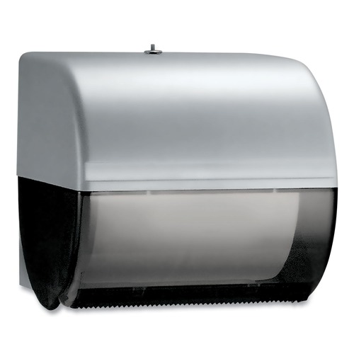 Towel Dispensers | Kimberly-Clark Professional 09746 10.5 in. x 10 in. x 10 in. Omni Roll Towel Dispenser - Smoke/Gray image number 0