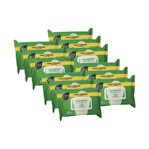 Cleaning Cloths & Wipes | Sani Professional NIC A580FW 11.5 in. x 7 in. 1-Ply Multi-Surface Cleaning Wipes - Fresh Scent, White (12/Carton) image number 0