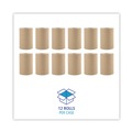 Perforated Roll & Hand Towels | Boardwalk B6252 8 in. x 350 ft. 1-Ply Hardwound Paper Towels - Natural (12/Carton) image number 3