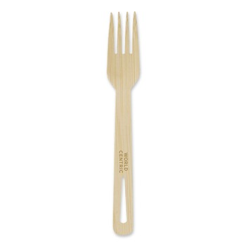 DISPOSABLE FORKS | World Centric FO-BB-67 6.7 in. Bamboo Cutlery Fork - Natural (2000/Carton)