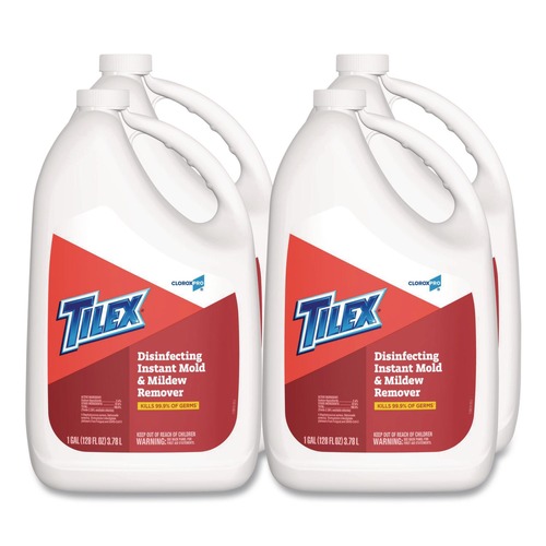 Bathroom Cleaners | Tilex 35605 128 oz. Disinfects Instant Mold and Mildew Remover Refill (4/Carton) image number 0