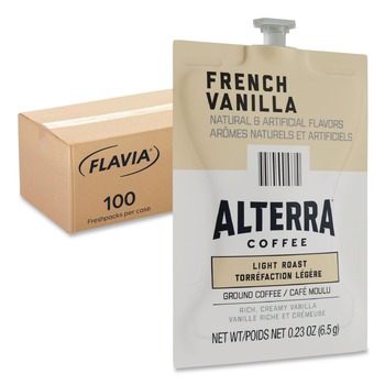 FLAVIA 48009 0.23 oz. Pouch Alterra Coffee Freshpack - French Vanilla (100/Carton)
