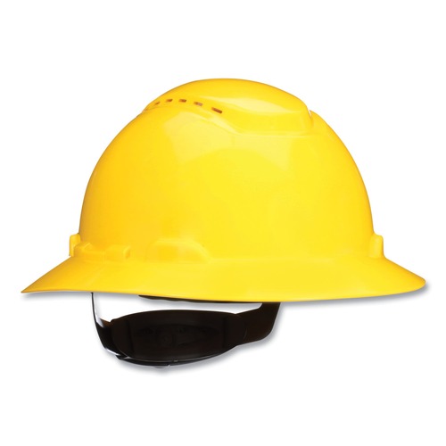 Head & Face Protection | 3M H-802SFV-UV H-800 SecureFit H-Series 4-Point Pressure Diffusion Ratchet Suspension Vented Hat with UV Indicator - Yellow image number 0