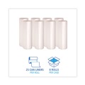 High-Density Trash Bags | Boardwalk V7658MNKR02 38 in. x 58 in. 11 mic 60 gal. High-Density Can Liners - Natural (200/Carton) image number 4