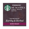 Coffee - Caffeinated | Starbucks 12565254 0.4 oz Coffee K-Cups - Sumatra (96/Carton) image number 4