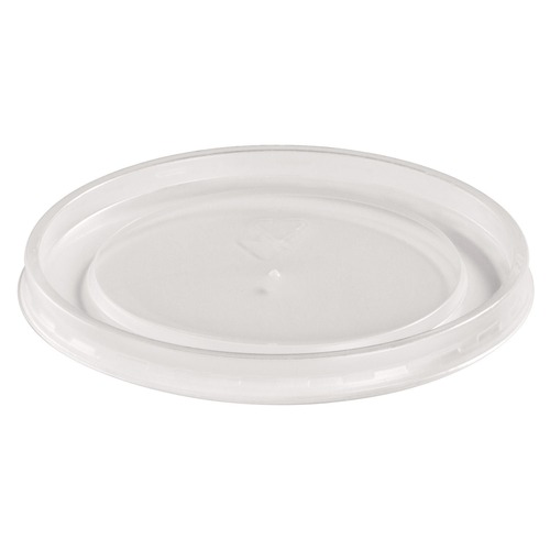 Food Containers & Lids | Chinet 89112 16 oz. - 32 oz. Plastic High Heat Vented Lid - White (50/Bag, 10/Bags Carton) image number 0