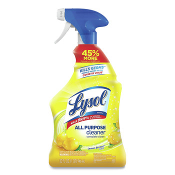 LYSOL Brand 19200-75352 32 oz. Spray Bottle Ready-to-Use All-Purpose Cleaner - Lemon Scent (12/Carton)