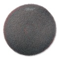 Floor Pads-Stripping | SC Johnson 311183 EZ CARE 17 in. Heavy-Duty Scrub Pad - Red/Gray (5/Carton) image number 1
