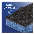 Scouring Pads & Sticks | O-Cedar 148377 2.63 in. x 4.25 in. x 1 in. Scrunge Heavy-Duty Sponge - Black/Blue (8 Packs/Carton) image number 2