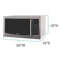Microwave Ovens | Avanti MT116V4M 1000 W 1.1 cu. ft. Stainless Steel Microwave Oven - Mirror-Finish image number 3