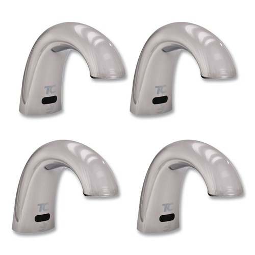 Soap Dispensers | Rubbermaid Commercial 1938171 One Shot 11 in. x 14 in. x 3.5 in. Touch Free Foam Soap Dispenser - Chrome (4/Carton) image number 0