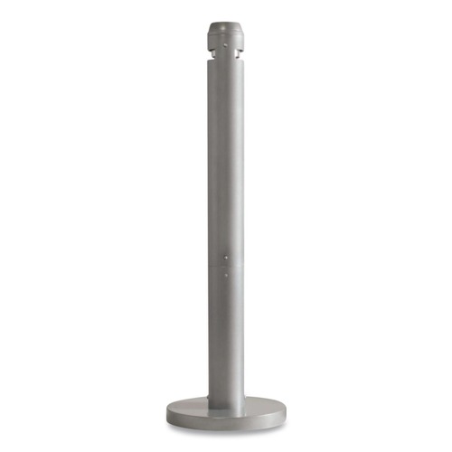 Smoking Receptacles | Rubbermaid Commercial FGR1SM 4 in. x 41 in. 0.9 gal. Round Steel Smoker's Pole - Silver image number 0