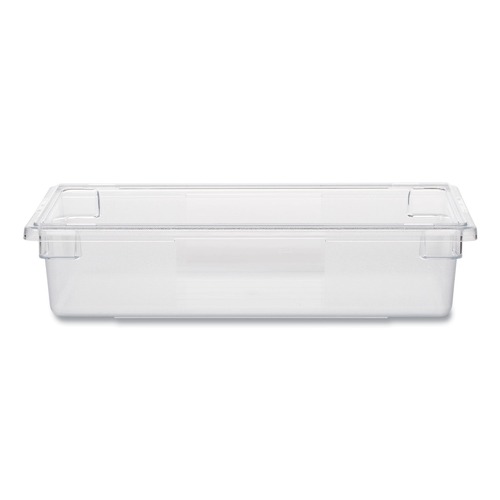 Perforated Roll & Hand Towels | Rubbermaid Commercial FG330800CLR 8.5 Gallon 26 in. x 18 in. x 6 in. Food/Tote Boxes - Clear image number 0