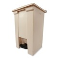 Indoor Waste Receptacles | Rubbermaid Commercial FG614400BEIG 12 Gallon Indoor Utility Step-On Plastic Waste Container - Beige image number 3