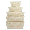 Food Containers & Lids | World Centric TO-NT-4 6.25 in. x 8.7 in. x 3.5 in. 95 oz. Sugarcane No Tree Folded Takeout Containers - Natural (160/Carton) image number 1