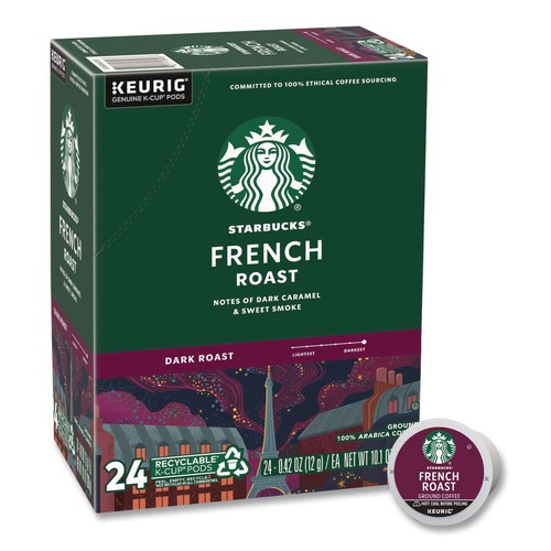 Coffee - Caffeinated | Starbucks 12434813 K-Cups - French Roast (24/Box) image number 0