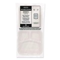Perforated Roll & Hand Towels | Dart 90FBRHT3 9.14 in. x 9 in. x 2.98 in. 3 Compartments ProPlanet Seal Compostable Molded Fiber Hinged Trays - Natural (200/Carton) image number 2