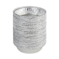 Food Containers & Lids | Boardwalk BWKROUND7 7 in. x 1.46 in. 24 oz. Round Aluminum To-Go Containers - Silver (500/Carton) image number 3