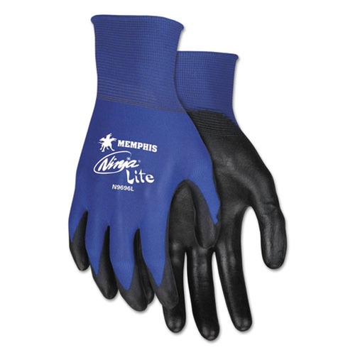Work & Welding Gloves | MCR Safety N9696L Ultra Tech TaCartonile Dexterity Work Gloves - Large Blue/Black (1-Dozen) image number 0