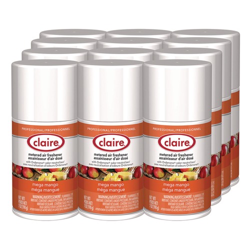 Air Fresheners & Odor Eliminators | Claire 1000004796 11 oz. Aerosol Spray Metered Air Freshener - Mango (12/Carton) image number 0