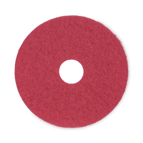 Floor Pads-Cleaning, Buffing & Polishing | Boardwalk BWK4015RED 15 in. Diameter Buffing Floor Pads - Red (5/Carton) image number 0
