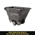 Carts & Trucks | Rubbermaid Commercial FG9T1500BLA 1250 lbs. Capacity Rectangular Structural Foam Tilt Truck - Black image number 7