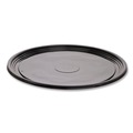 Aluminum Pans & Lids | WNA WNA A512PBL 12 in. Diameter Caterline Casuals Thermoformed Plastic Platters - Black (25/Carton) image number 1