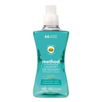  | Method 01489 53.5 oz 4X Concentrated Laundry Detergent - Beach Sage (4/Carton)