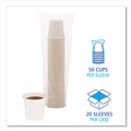 Cups | Boardwalk BWKWHT4HCUP 4 oz. Paper Hot Cups - White (20 Cups/Sleeve, 50 Sleeves/Carton) image number 3