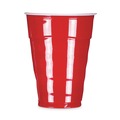 Cups | Hefty C21895 18 oz. Easy Grip Disposable Plastic Party Cups - Red (400/Carton) image number 1
